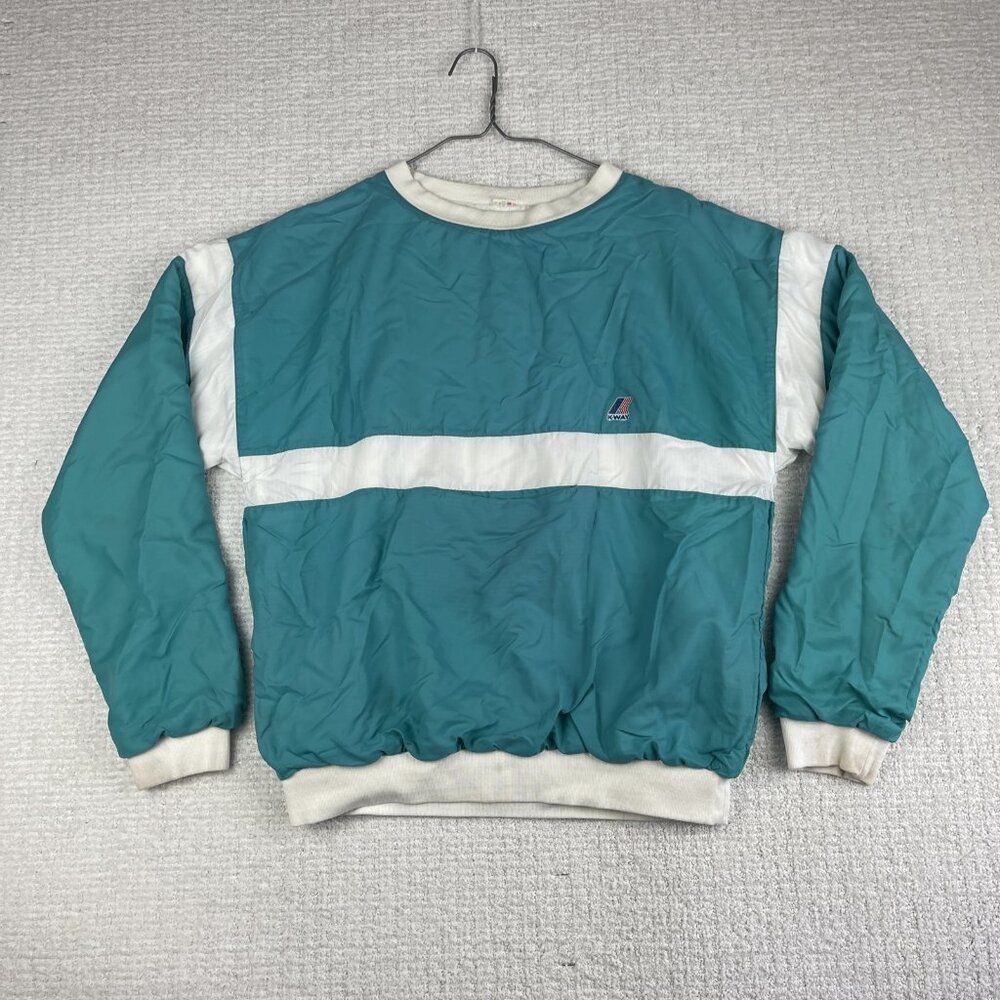 Vintage  K-WAY Men’s Wind Jacket Sweater Blue Retro (Stained, read)